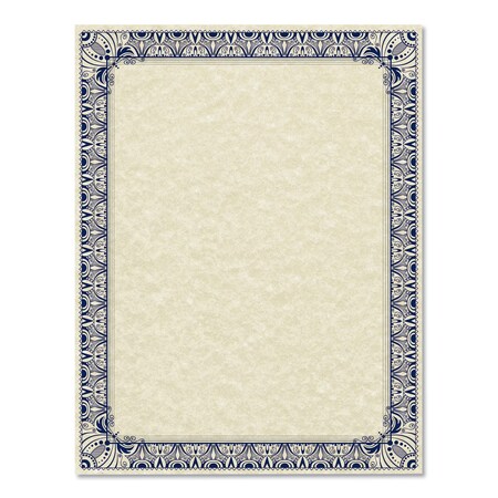 Southworth Parchment Certificates, Retro, 8.5x11, Ivory w/Blue/Silver-Foil, PK50 91352